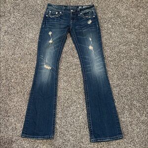 Miss Me Signature Bootcut Jeans Embellished Size 28